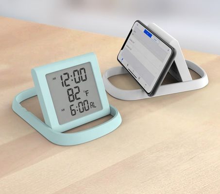 LCD Ekranı İçerideki Sıcaklıklı Dijital Zaman Saati