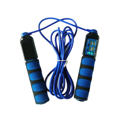 Fitness Atlama İpi Özel Renk Logo Siyah Koyu Mavi Atlama İpi Elektronik Egzersiz Atlama İpi OK-168