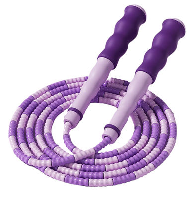 Mor Renkli Fitness Atlama İpi Çocuklar İçin Yumuşak Boncuklu Atlama İpi