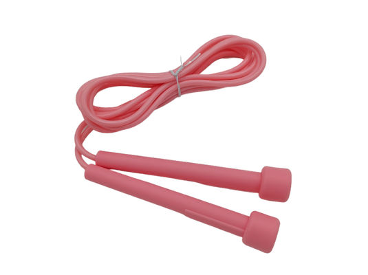 Pembe Plastik Eldiven Fitness Atlama İpi Basit Tasarım Çocuk Atlama İpi