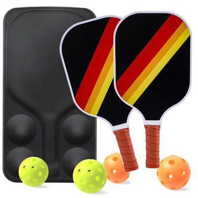 Yetişkinler için tam pickleball seti 2 cam lif kürek 4 açık hava top ve taşıma çantası ile