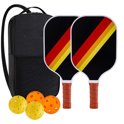 Yetişkinler için tam pickleball seti 2 cam lif kürek 4 açık hava top ve taşıma çantası ile