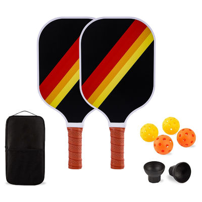 Yetişkinler için tam pickleball seti 2 cam lif kürek 4 açık hava top ve taşıma çantası ile