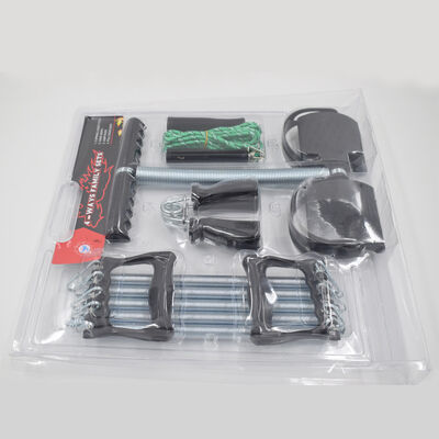 Çok fonksiyonel Fitness Set Spring Foot Pedal Resistance Band Ahşap Eldiven Atlama İp Yakalama Güçlendirici Ve Kas Eğitimi Dört Parça Set