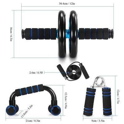 Ev Spor Ekipmanı Set Ab Roller İtmek Yukarı Çubuklar Direnç Bandlar Atlamak İpi Ve Çatlı