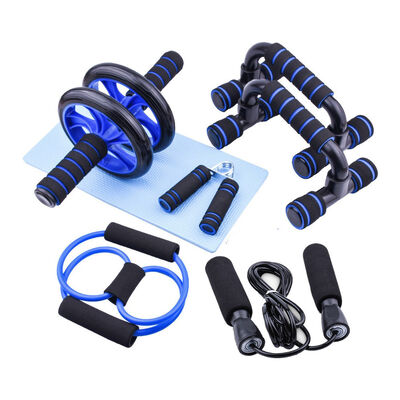 Ev Spor Ekipmanı Set Ab Roller İtmek Yukarı Çubuklar Direnç Bandlar Atlamak İpi Ve Çatlı