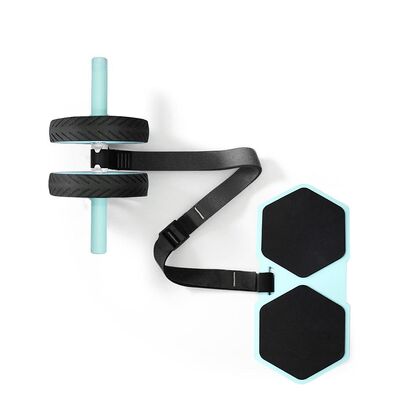 Evde Temel Eğitim ve Tam Vücut Egzersizleri için Diz Çatısı ve Direniş Bandı ile Çok Fonksiyonlu Ab Roller Wheel Set