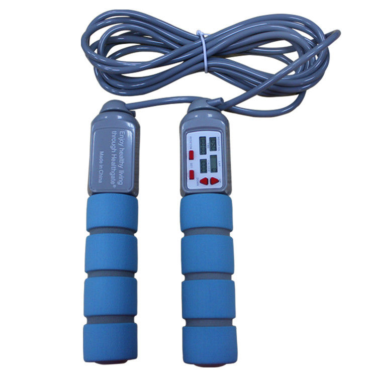 Fitness atlama halatı ABS sapı Kilo kaybı Atlama halatı Ev için Fitness Loop sayacı 9999 OK-168 Mavi