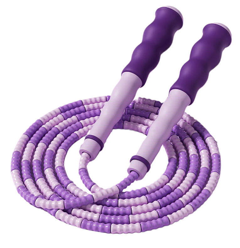 Mor Renkli Fitness Atlama İpi Çocuklar İçin Yumuşak Boncuklu Atlama İpi