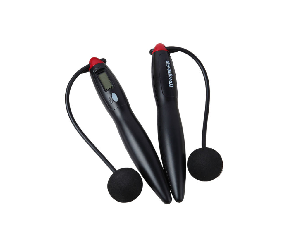 Basit Siyah Kapalı Kablosuz Atlama İpi JS-310 Uzunluğu 200 mm ve Loop Sayıcısı ile