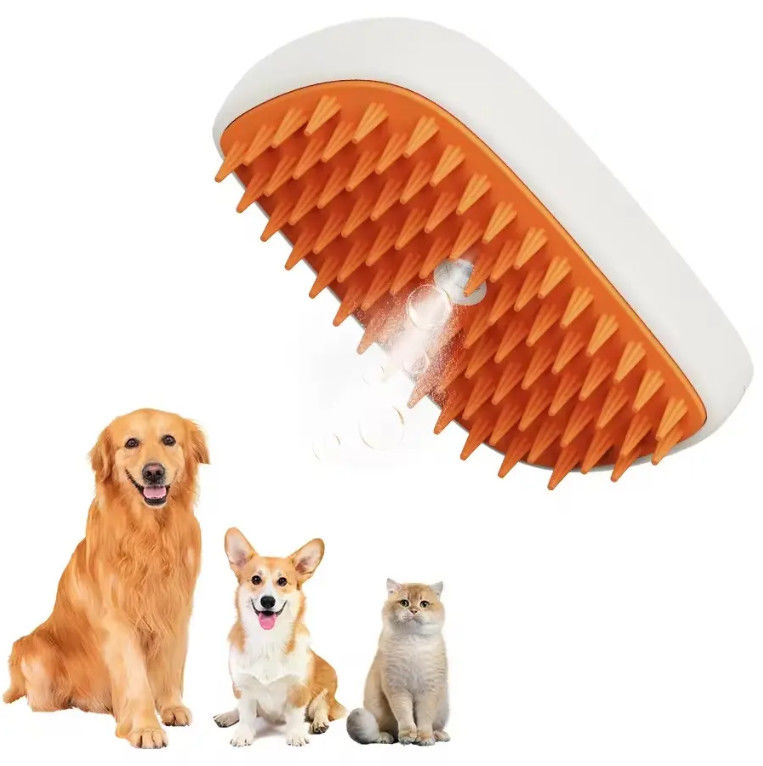 Toptan 3'te 1 Pet Elektrik Kediler Köpekler Buharlı Fırça Düzeltme Fırça Elektrik Sprey ile Uçan Karşı Yüzen Kediler Buharlı Fırça