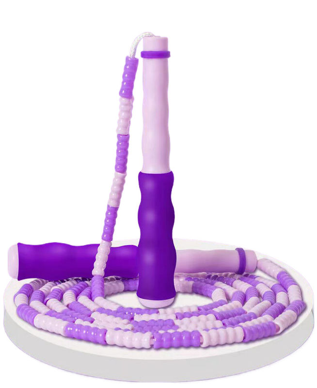 Mor Renkli Unisex Bambu Kapalı Sıçrama İpi Egzersiz Sıçrama İpi Çocuk Gençler İçin